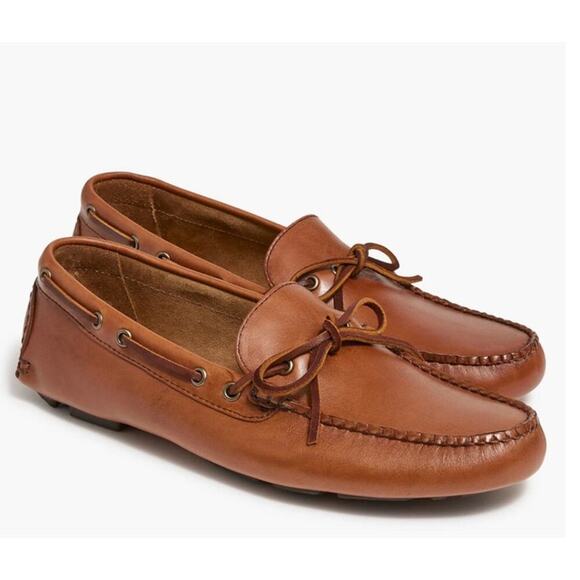 J. Crew Leather Driving Shoes Low Top Round Toe Brown Size US 10.5 NWOB main image 11